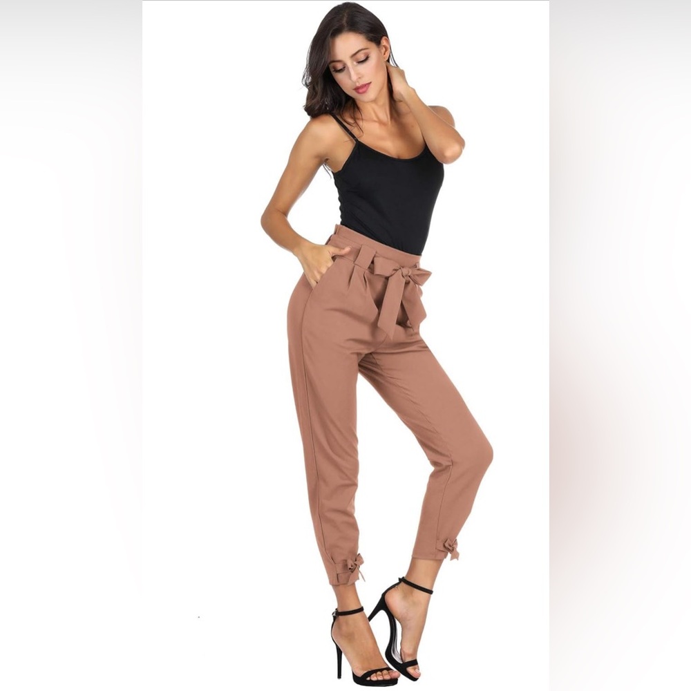 GRACE KARIN Womens Casual High Waist Pencil Pants with Pockets Bow-Knot